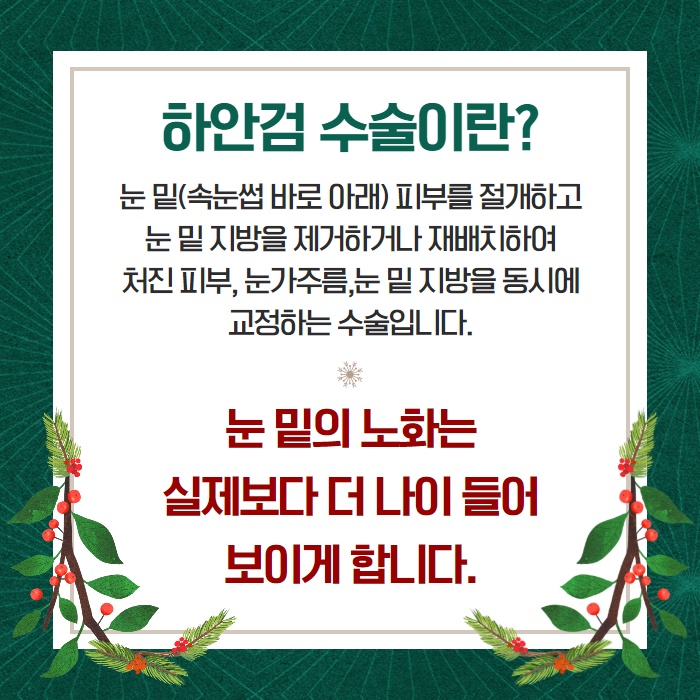 노화의 시작! 눈 밑처짐... 하안검 수술에 대해서 알아볼까요? (2/10)