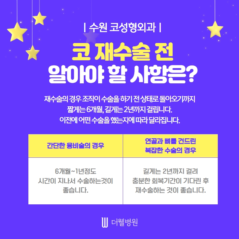더웰병원 코 재수술