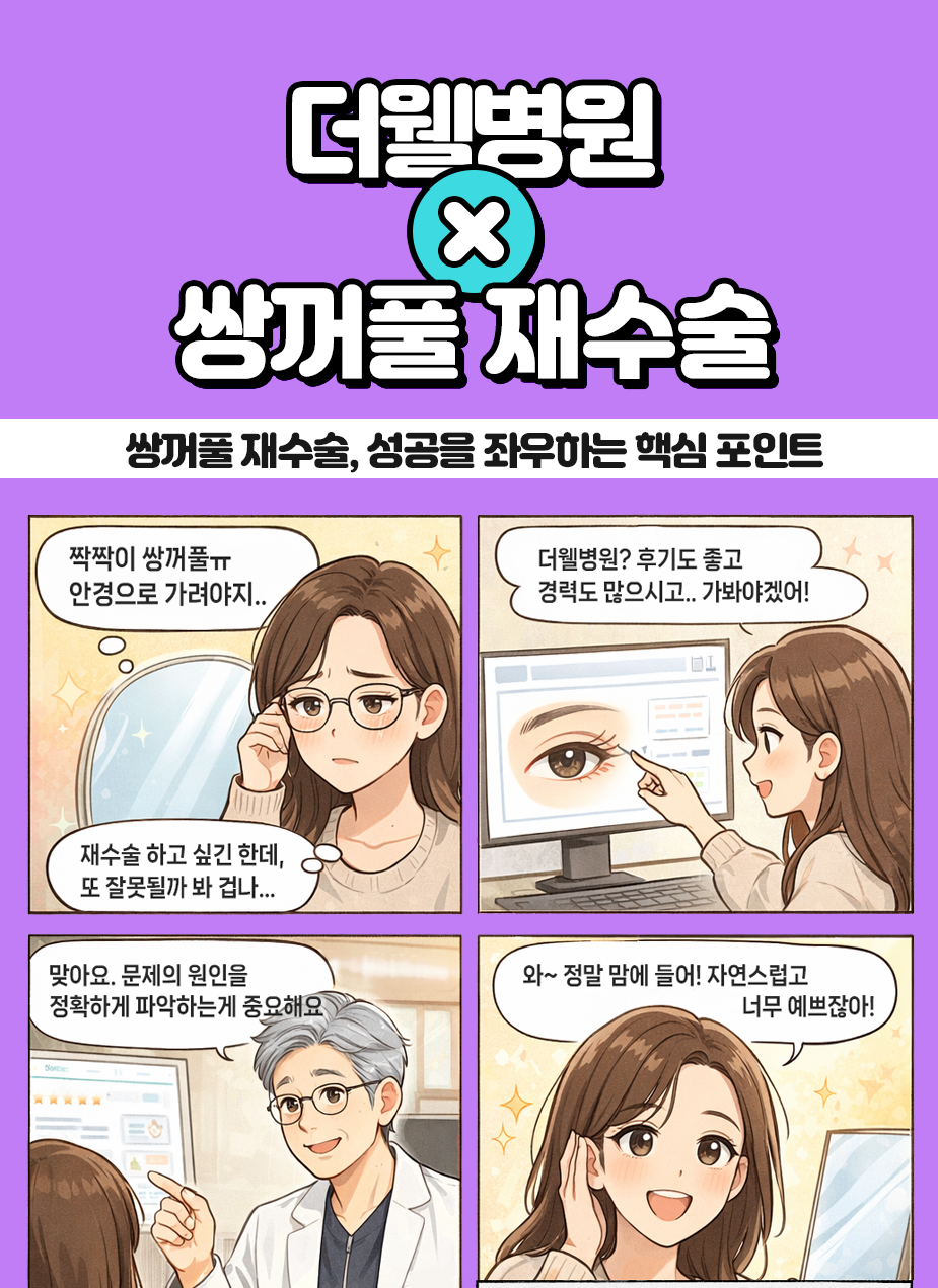 수원 더웰병원 성형외과 _ 첫 수술보다 더 고민되는 눈 성형 재수술, 성공을 좌우하는 핵심 포인트 (1/3)